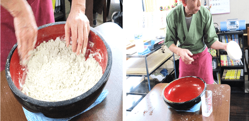 サービス付き高齢者向け住宅 プロの蕎麦打ち