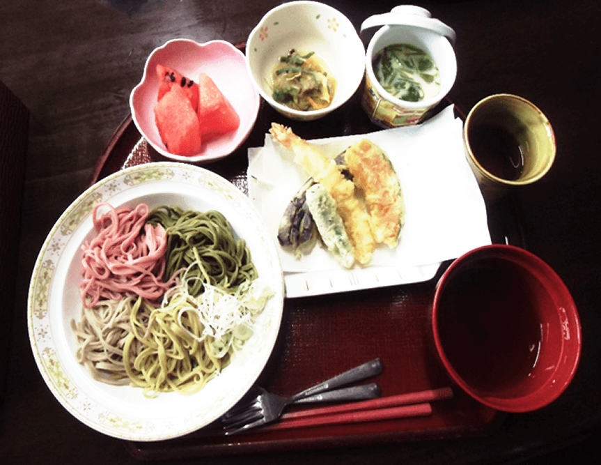 蕎麦打ち体験 昼食